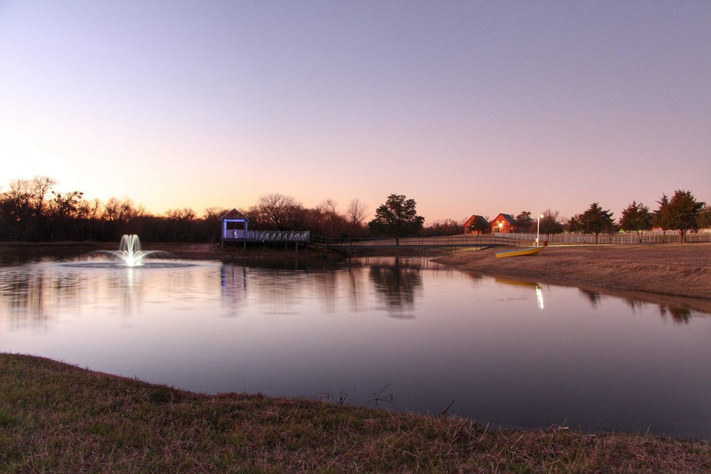 Waterfront at sunset